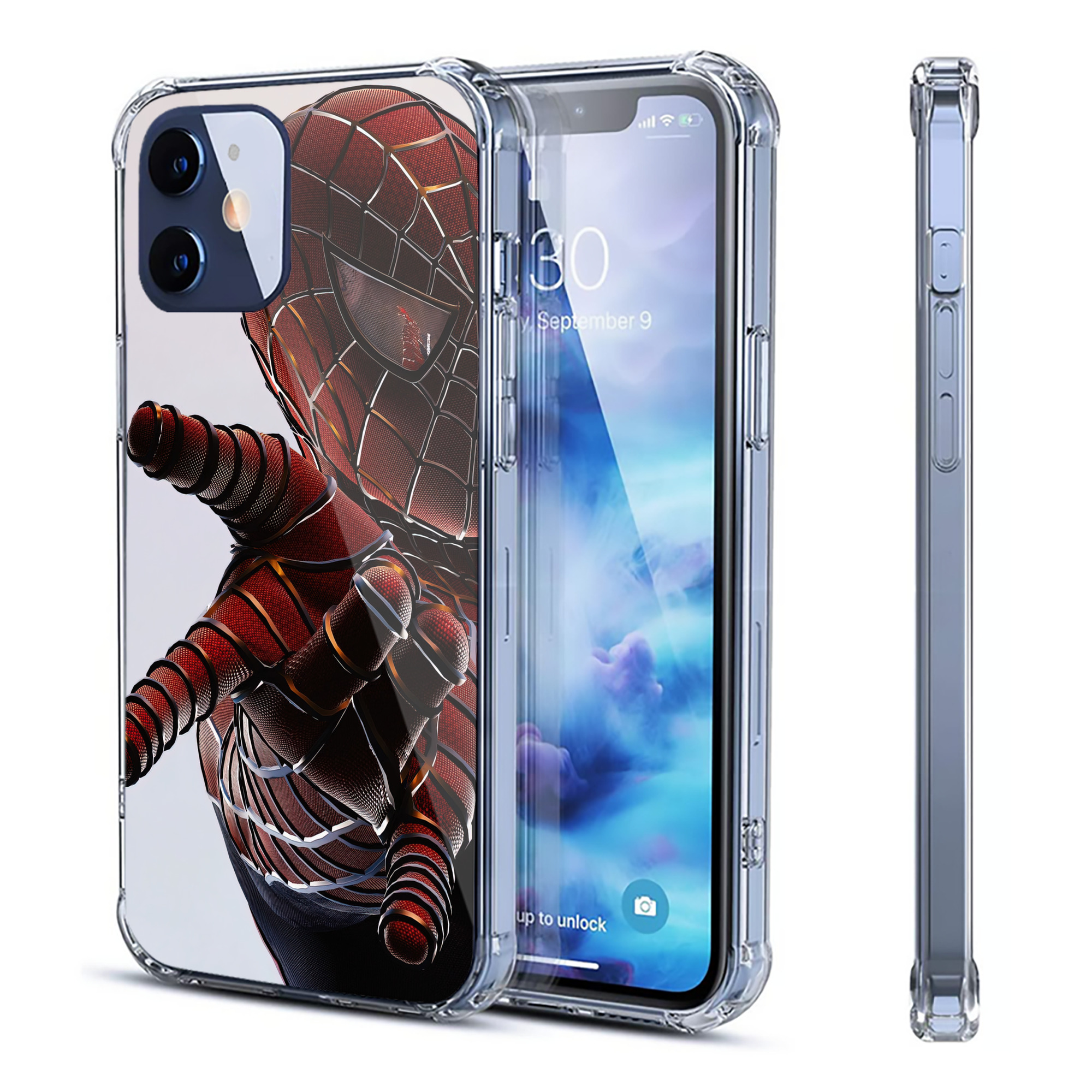 （画像用） Spider Man スパイダーマン 【iPhone 12シリーズ対応】透明スマホケース（クリアソフトケース）